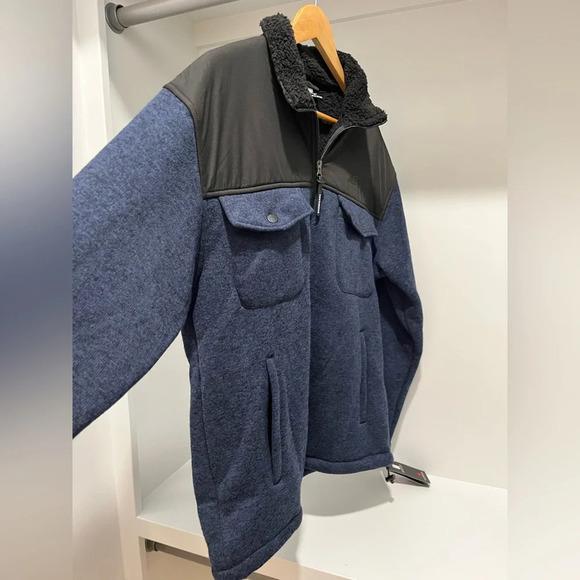 New Balance Navy and Black Full Zip Sweater Fleece Men’s Medium New with Tags - Picture 2 of 16